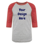 Baseball T-Shirt - heather gray/red