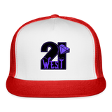 21 West Trucker Hat - white/red