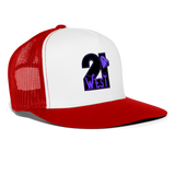 21 West Trucker Hat - white/red