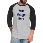 Baseball T-Shirt - heather gray/black