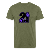 21 West fitted Cotton/Poly T-Shirt by Next Level - heather military green