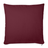 Throw Pillow Cover 18” x 18” - burgundy