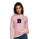 21 West Unisex Lightweight Terry Hoodie - cream heather pink