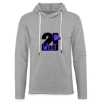 21 West Unisex Lightweight Terry Hoodie - heather gray