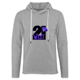 21 West Unisex Lightweight Terry Hoodie - heather gray