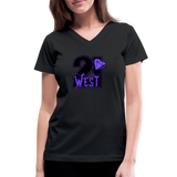 21 West Women's V-Neck T-Shirt - black