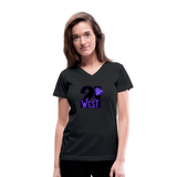 21 West Women's V-Neck T-Shirt - black