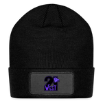 21 West Patch Beanie - black