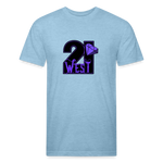 21 West fitted Cotton/Poly T-Shirt by Next Level - heather blue