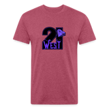 21 West fitted Cotton/Poly T-Shirt by Next Level - heather burgundy