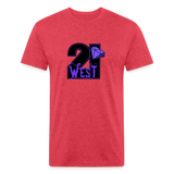 21 West fitted Cotton/Poly T-Shirt by Next Level - heather red