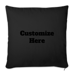 Throw Pillow Cover 18” x 18” - black