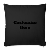 Throw Pillow Cover 18” x 18” - black