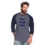 Baseball T-Shirt - heather blue/navy