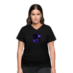 21 West Women's V-Neck T-Shirt - black