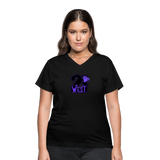 21 West Women's V-Neck T-Shirt - black