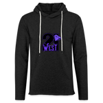 21 West Unisex Lightweight Terry Hoodie - charcoal grey