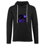 21 West Unisex Lightweight Terry Hoodie - charcoal grey