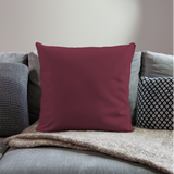 Throw Pillow Cover 18” x 18” - burgundy