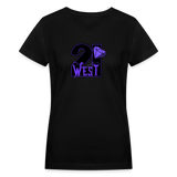 21 West Women's V-Neck T-Shirt - black