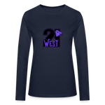 21 West Bella + Canvas Women's Long Sleeve T-Shirt - navy