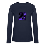 21 West Bella + Canvas Women's Long Sleeve T-Shirt - navy