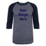 Baseball T-Shirt - heather blue/navy