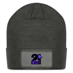 21 West Patch Beanie - charcoal grey