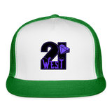 21 West Trucker Hat - white/kelly green