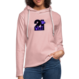 21 West Unisex Lightweight Terry Hoodie - cream heather pink