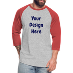 Baseball T-Shirt - heather gray/red