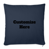 Throw Pillow Cover 18” x 18” - navy