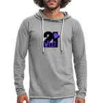 21 West Unisex Lightweight Terry Hoodie - heather gray