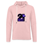 21 West Unisex Lightweight Terry Hoodie - cream heather pink