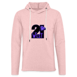 21 West Unisex Lightweight Terry Hoodie - cream heather pink