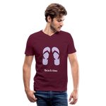 Men's V-Neck T-Shirt - maroon