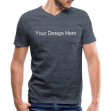 Men's V-Neck T-Shirt - heather navy