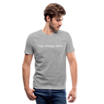 Men's V-Neck T-Shirt - heather gray