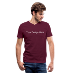 Men's V-Neck T-Shirt - maroon