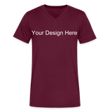 Men's V-Neck T-Shirt - maroon