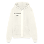 Bella + Canvas Unisex Full Zip Hoodie - vintage white