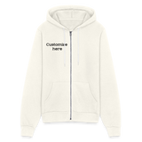 Bella + Canvas Unisex Full Zip Hoodie - vintage white