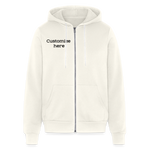 Bella + Canvas Unisex Full Zip Hoodie - vintage white