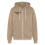 Bella + Canvas Unisex Full Zip Hoodie - tan