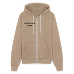 Bella + Canvas Unisex Full Zip Hoodie - tan