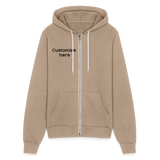 Bella + Canvas Unisex Full Zip Hoodie - tan