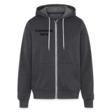 Bella + Canvas Unisex Full Zip Hoodie - charcoal grey