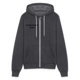 Bella + Canvas Unisex Full Zip Hoodie - charcoal grey