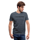 Men's V-Neck T-Shirt - heather navy