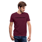 Men's V-Neck T-Shirt - maroon